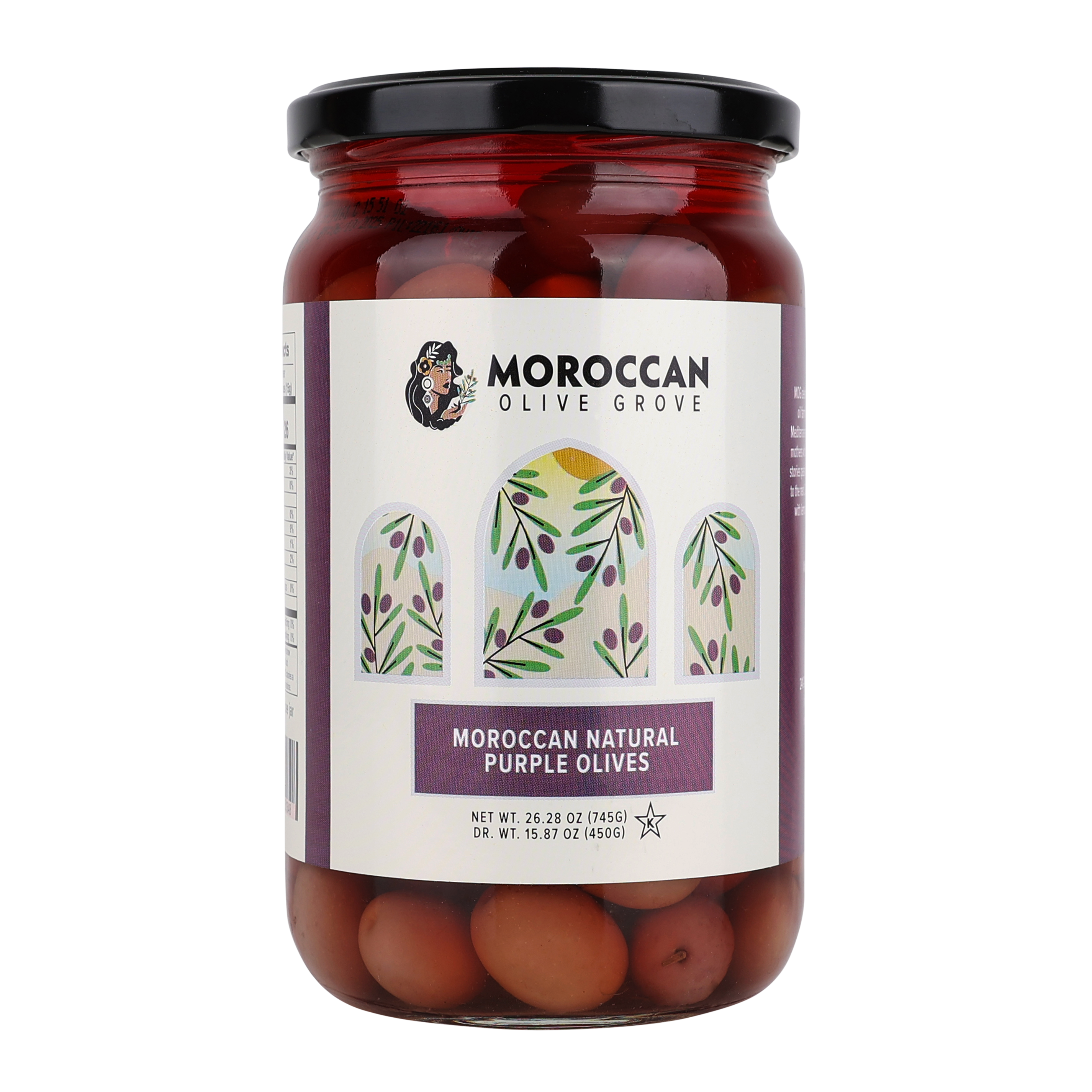 Moroccan Natural Purple Olives - 740g