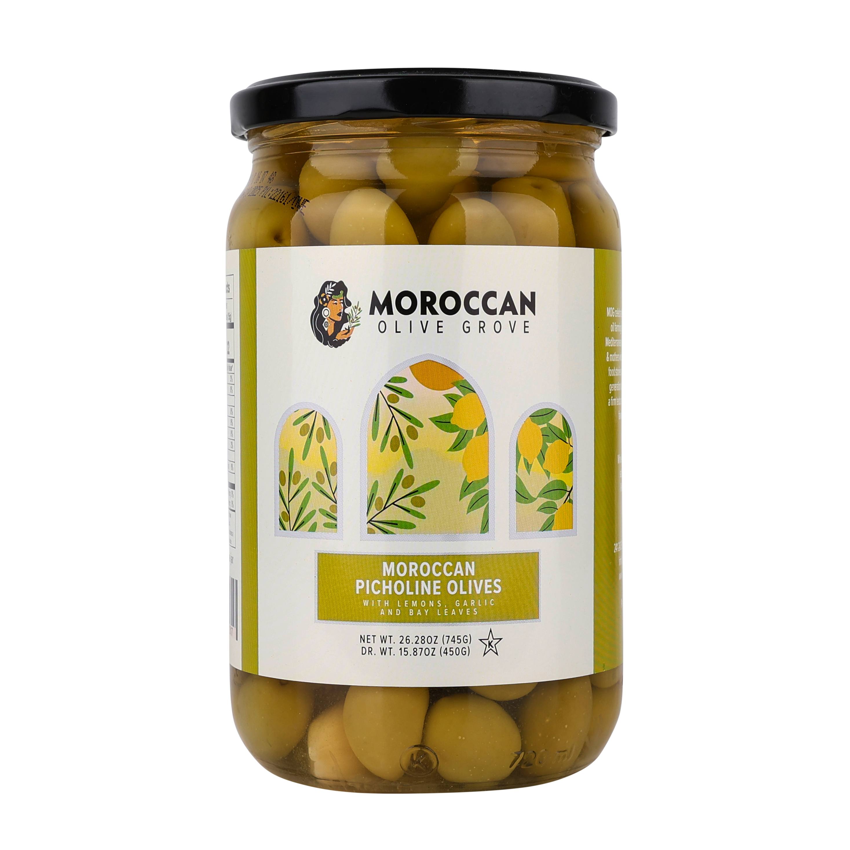 Moroccan Picholine Olives - 740g